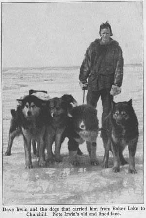 Dave Irwin and the dogs that carried him from Baker Lake to Churchill